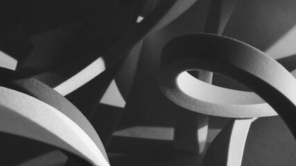 Twisted shapes for abstract background, studio shot photo,  © Allusioni