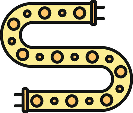 Flexible led strip illuminating a path with energy efficient lighting