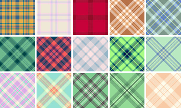 Creative plaid pack digital downloads. The set supports mockups and printable assets. Vector adaptability ensures compatibility.