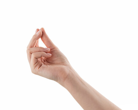 Female hand italian gesture isolated on white