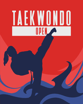 Taekwondo Martial Arts Flyer and Social Media Feed Template Vector