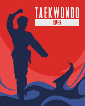 Taekwondo Martial Arts Flyer and Social Media Feed Template Vector