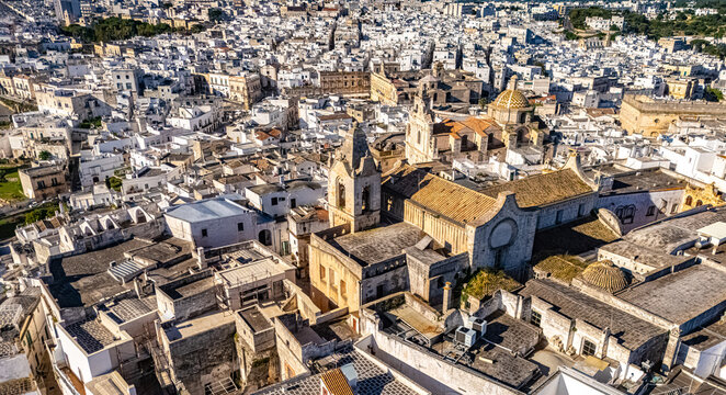 View of Ostuni in the province of Brindisi, Apulia, Italy