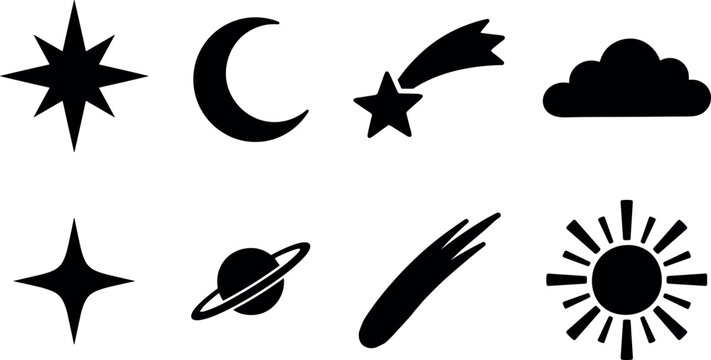 Astronomy space exploration and weather celestial bodies solid black vector icons set in image_be1824.pngAstronomy space exploration and weather celestial bodies solid black vector icons set in image_