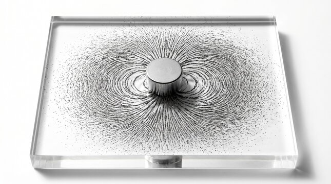 Iron Filings Magnetic Field Lines Bar Magnet Macro
