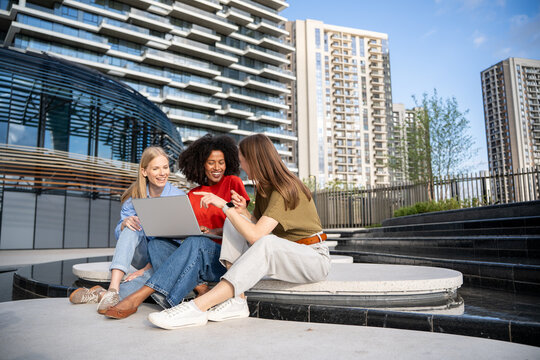 Female Entrepreneurs Working On AI Startup Business In University Park
