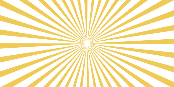 Golden Radial Sunburst Pattern : Bold Retro Geometric Rays Background Design