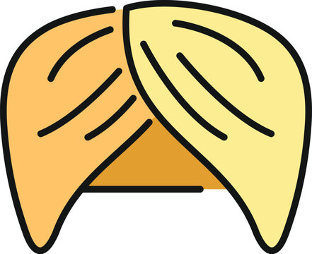 Yellow turban representing traditional culture and headwear