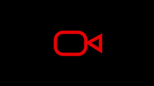Video recording vector motion picture signs graphic web simple digital icon 4K video.