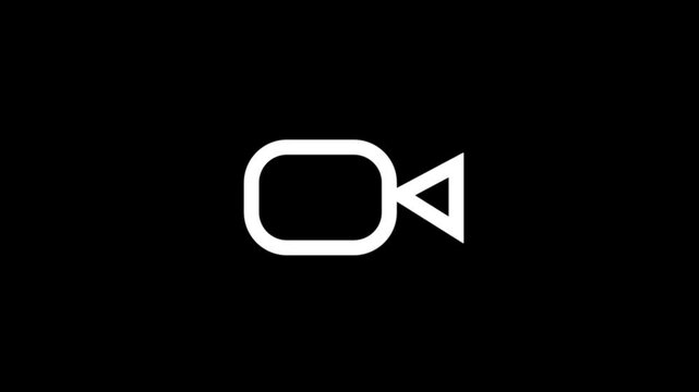 Video recording vector motion picture signs graphic web simple digital icon 4K video.