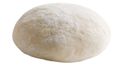Raw pizza dough ball dusted with flour