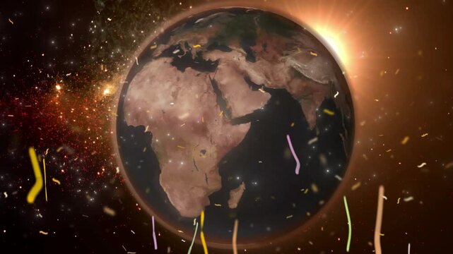 Vibrant fireworks exploding in colorful bursts of light