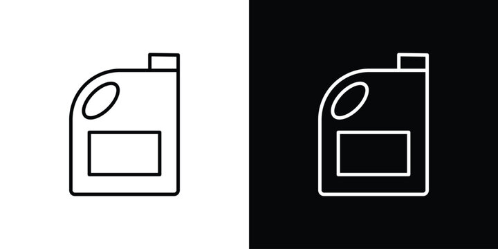 Bleach cleaning icon set, black and white color designs