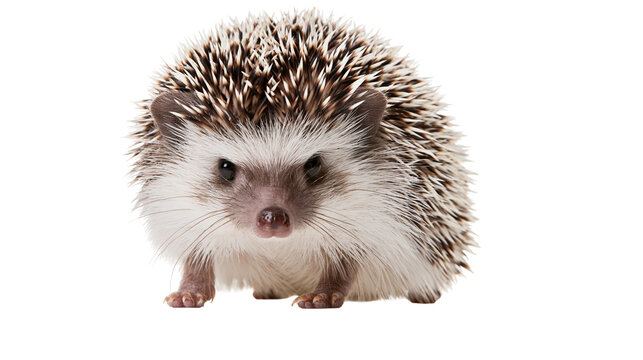 African pygmy hedgehog with quills and fur