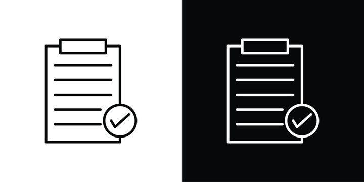 Consent icon set, black and white color designs