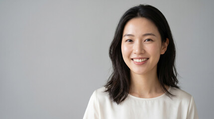 Fototapeta premium 自然な笑顔の若い女性と好印象プロフィールイメージ
