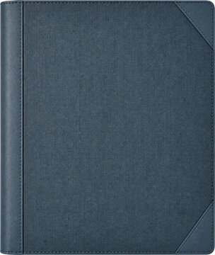 Professional blue art binder portfolio isolated on transparent background