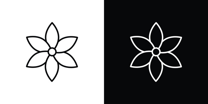 Neroli icon set, black and white color designs
