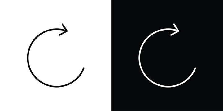 Recurring icon set, black and white color designs