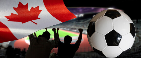 cheering football supporters and Canada flag © Melinda Nagy