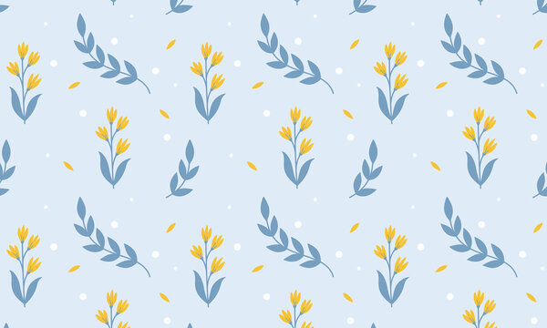 soft yellow wildflower pattern
