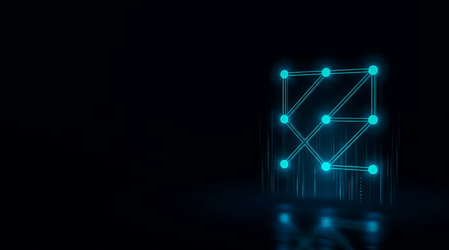 Abstract digital illustration of a glowing letter Z connected by nodes, representing technology, networks, and data flow.
