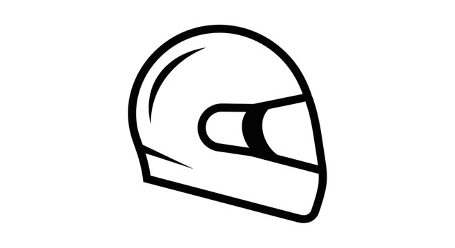 Racing helmet with visor closed