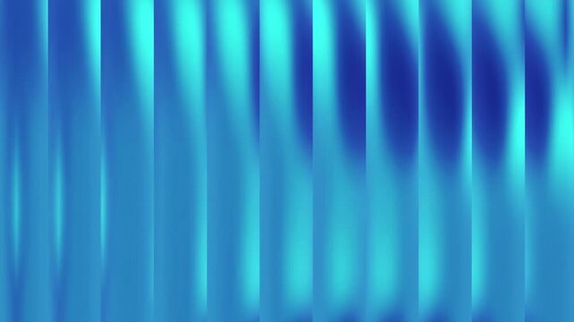 Modern abstract animated background featuring a fluted glass effect in blue tones. Trendy light blue background in ribbed glass style.