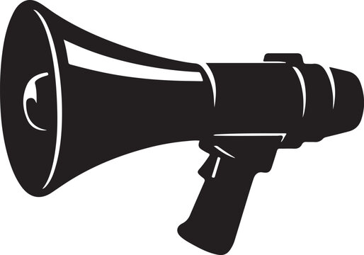 Megaphone silhouette vector