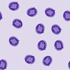 Obraz premium speech bubble testimonial vector glyph seamless pattern speech bubble testimonial sign illustration