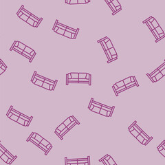 Obraz premium outdoor sofa outdoor furniture vector line seamless pattern outdoor sofa outdoor furniture sign illustration