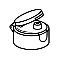Simple line drawing of a pot. © isarochainahkiqm