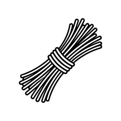 Fototapeta premium Bundle of long thin sticks tied.