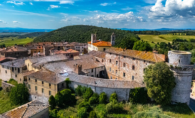Naklejka premium View of Trequanda in the province of Siena,Tuscany, Italy