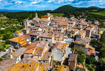 Naklejka premium View of Trequanda in the province of Siena,Tuscany, Italy