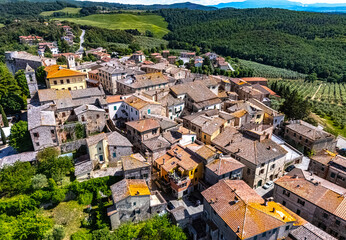 Obraz premium View of Trequanda in the province of Siena,Tuscany, Italy