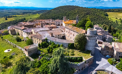 Obraz premium View of Trequanda in the province of Siena,Tuscany, Italy