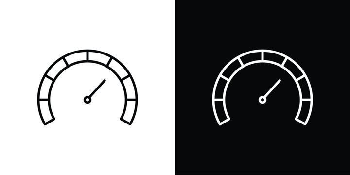 Tachometer icon on a white background. Vector Icon Design
