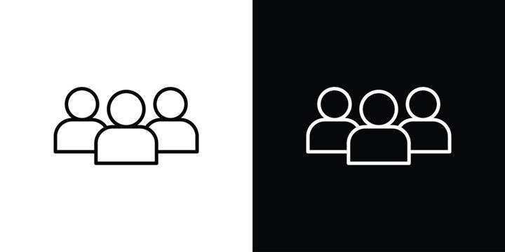 Users icon on a white background. Vector Icon Design
