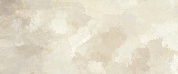 Obraz premium Abstract textured neutral background with light beige and offwhite painterly strokes and impasto style application transparent background