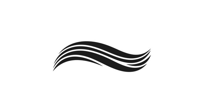 Black wavy lines graphic design element.