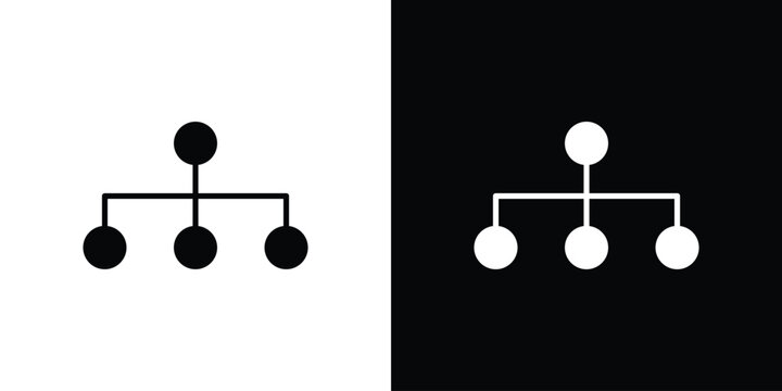 Chart tree icon design. Vector Illustration pack in black and white