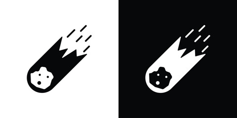 Comet icon design. Vector Illustration pack in black and white © Zandra