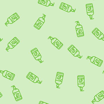 organic liquid soap bottle vector line seamless pattern organic liquid soap bottle sign illustration