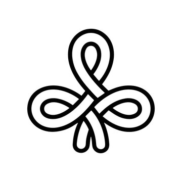 Black and white knot symbol.