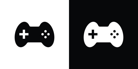 Gamepad icon design. Vector Illustration pack in black and white © Zandra