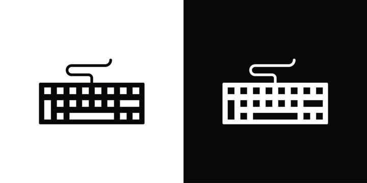 Keyboard icon design. Vector Illustration pack in black and white