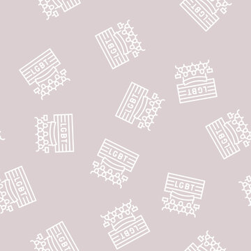 lgbt rights vector line seamless pattern lgbt rights sign illustration