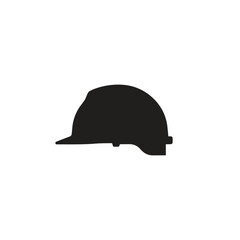 Fototapeta premium Industrial construction hard hat protective helmet icon with construction