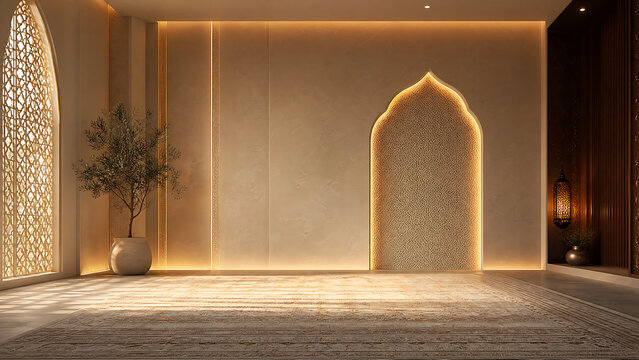 Luxury Minimal Prayer Room Interior